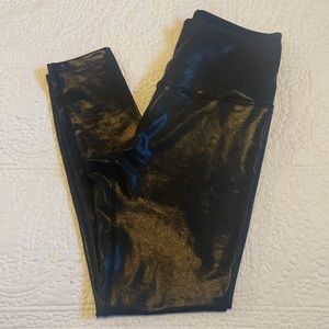 Beyond Yoga high sheen leather looking high waisted leggings! M! Worn once!